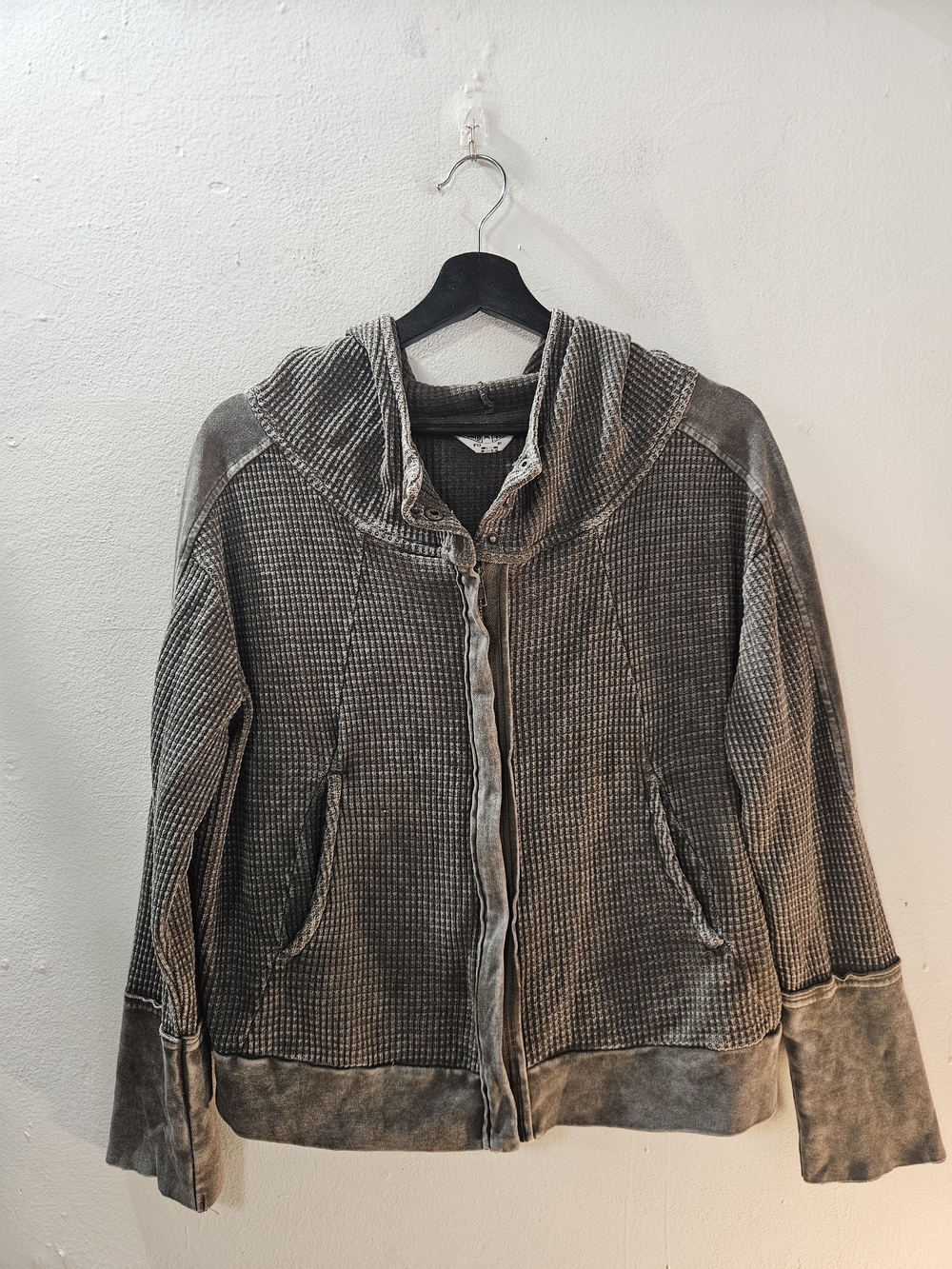 Hard Tail Waffle-Knit Hooded Jacket